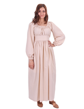ROSE Natural – Medieval Viking Renaissance Cotton Poplin Dress